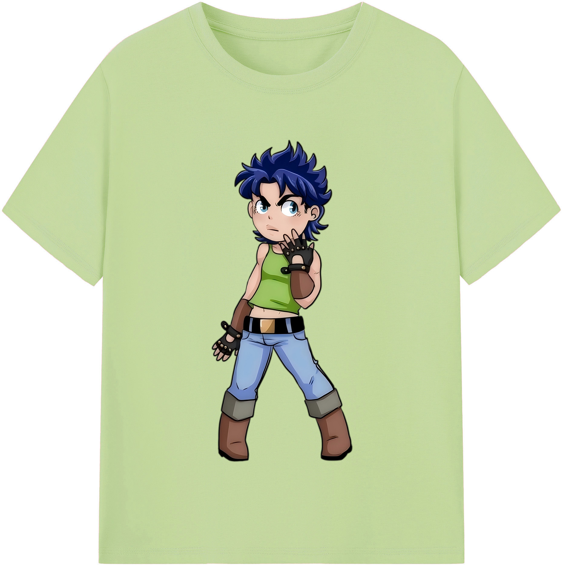 （画像用） ジョジョの奇妙な冒険 広瀨康一 JoJo's Bizarre Adventure Hirose Koichi 綿100％半袖Tシャツ（フロントプリント）